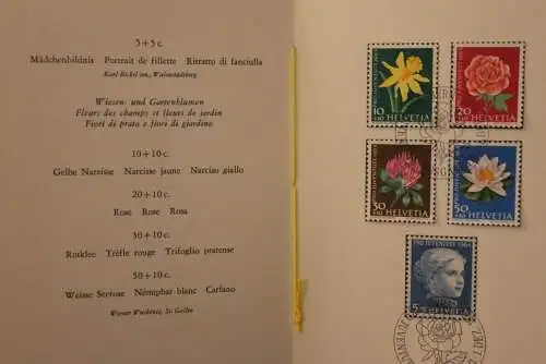 Schweiz 1964,  PTT- Sammelheft  Nr. 64, Pro Juventute, Blumen, ESST