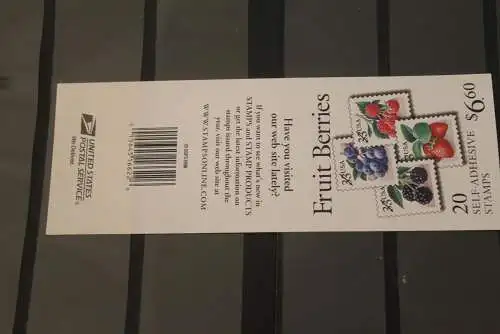U.S.A. 1999, Folienblatt FB 56, Früchte und Beeren, MNH