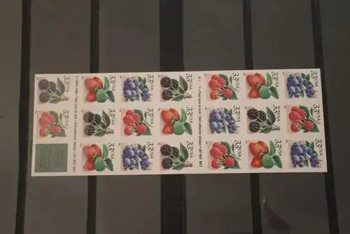 U.S.A. 1999, Folienblatt FB 56, Früchte und Beeren, MNH