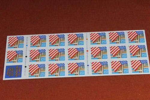 U.S.A. 1995, Flagge vor Hausfassade; Folienblatt FB 22, MNH