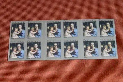 U.S.A. 2011, Weihnachten; Maria mit Kind; Folienblatt FB 167, MNH