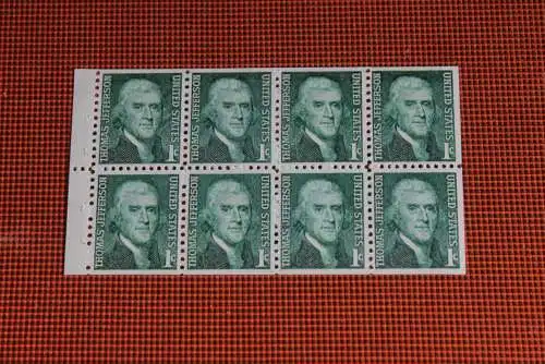 U.S.A. 1968; Heftchenblatt mit 8 x MiNr. 940, MNH