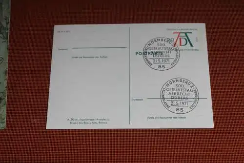 Dürer Sonderpostkarte 1971; PSo3/04; Engelsmesse; ESST Nürnberg