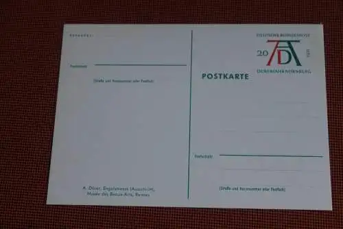 Dürer Sonderpostkarte 1971; PSo3/04; Engelsmesse; SST Nürnberg Eisenbahn - Stempel