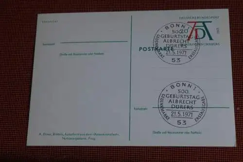 Dürer Sonderpostkarte 1971; PSo3/05;  Rosenkranzfest, ESST Bonn