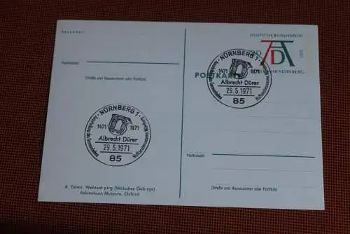 Dürer Sonderpostkarte 1971; PSo3/02; Welsch Pirg; SST Nürnberg