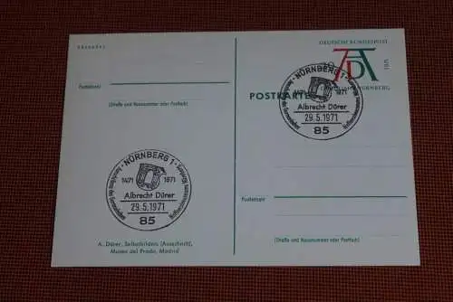 Dürer Sonderpostkarte 1971; PSo3/01; Selbstbildnis; SST Nürnberg