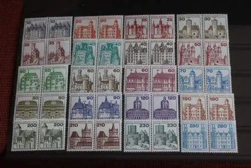 Berlin 1977; Burgen und Schlösser; waagerechte Paare, 20 Werte ex 532-676, MNH