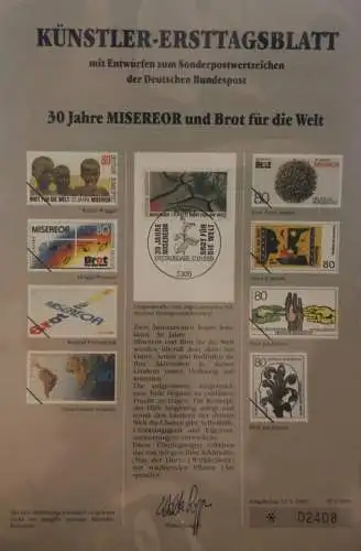 Deutschland, Künstler-Ersttagsblatt 1989: 30 Jahre Miserior