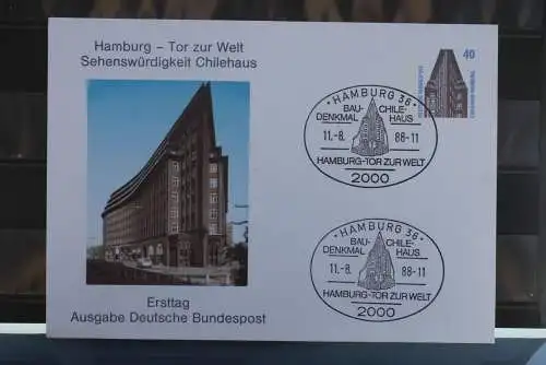 Ganzsache mit Wertstempel Chilehaus / Sehenswürdigkeiten, SST