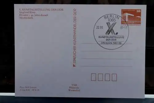DDR 1987, X. Kunstausstellung: Klotz "Dresden -40 Jahre danach"