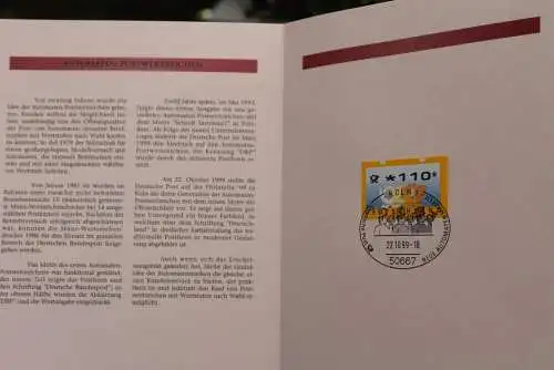 Deutschland 1999; Jahressammlung-ETB: ATM 3, MiNr. 3, bitte lesen