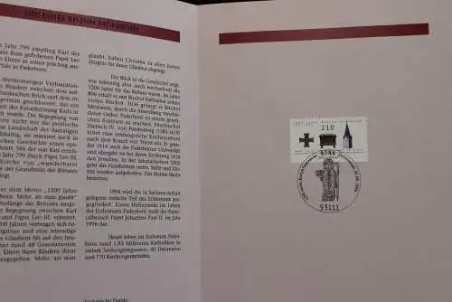 Deutschland 1999; Jahressammlung-ETB: Bistum Paderborn, MiNr. 2060, bitte lesen