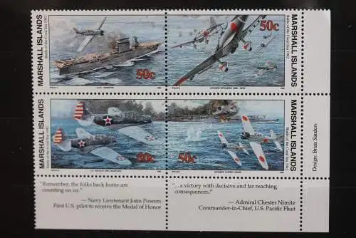 Marshall Islands; 2. Weltkrieg - Serie; WK II -Series 1990; ZD Battle of the Coral Sea, ungebraucht