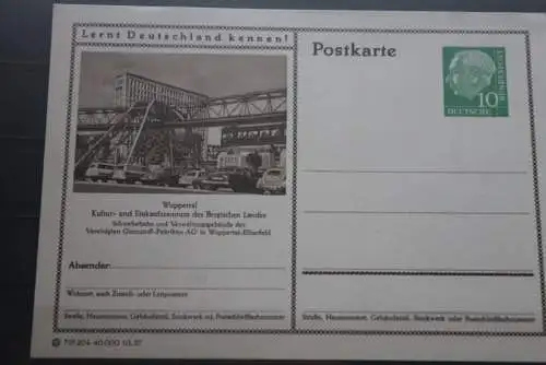 Wuppertal, Bildpostkarte; P 24; 1957, Lernt Deutschland kennen !, ungebraucht