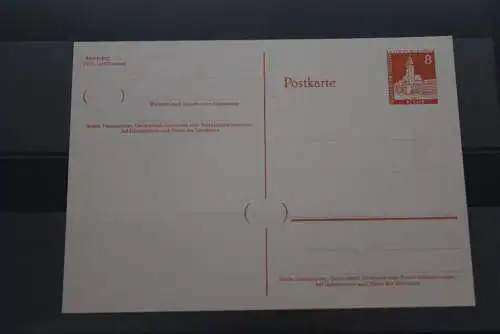 Berlin 1959, Postkarte P 42, WSt  Berliner Bauten (II), 8 Pf., orange, ungebraucht