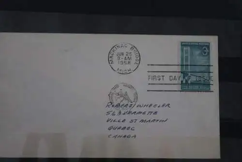 U.S.A. Mackinac-Brücke 1954 , FDC, MiNr. 729