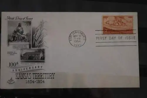 U.S.A. 100 Jahre Kansas 1954 , FDC, MiNr. 677