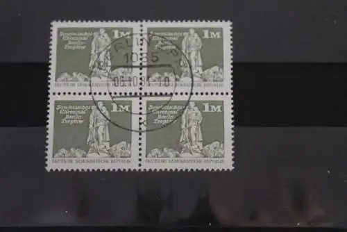 DDR ; Freimarken: Aufbau; Kleinformat, Viererblock, gebraucht, 1 M., MiNr. 2561 v