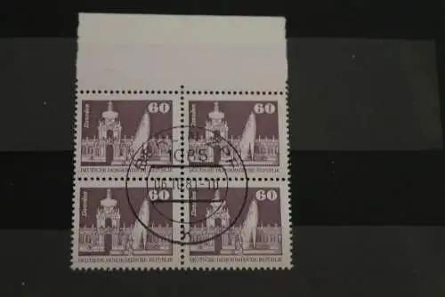 DDR ; Freimarken: Aufbau; Kleinformat, Viererblock, gebraucht, 60 Pf., MiNr. 2649 v