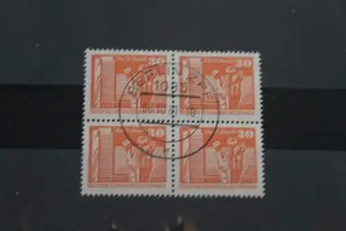 DDR  Freimarken: Aufbau; Kleinformat, Viererblock, gebraucht, 30 Pf., MiNr. 2588 v