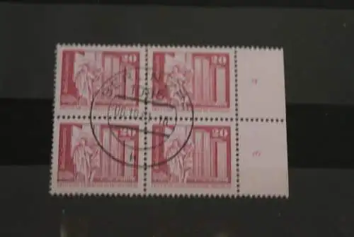 DDR 1974; Freimarken: Aufbau; Kleinformat, Viererblock, gebraucht, 15 Pf., MiNr. 2485 v