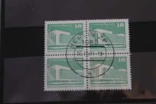 DDR  Freimarken: Aufbau; Kleinformat, Viererblock, gebraucht, 10 Pf., MiNr. 2484 v