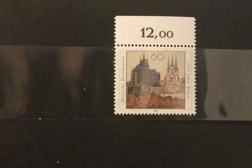 Deutschland 1992, 1250 Jahre Erfurt, OR, MiNr. 1611, MNH