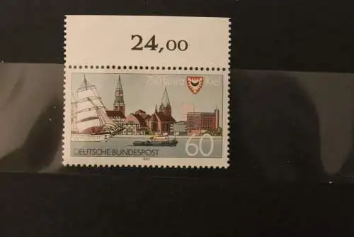 Deutschland 1992, 750 Jahre Kiel, Segelschiff, OR, MiNr. 1598, MNH