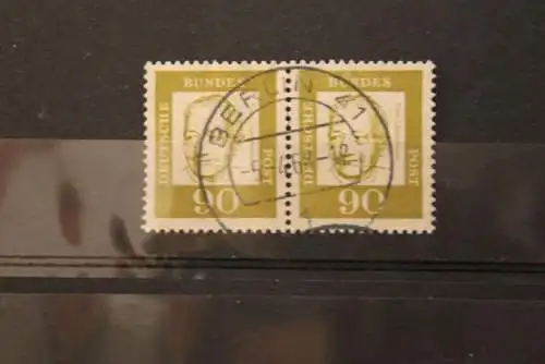 BRD 1961, Freimarken: Bedeutende Deutsche; waagerechtes Paar; 90 Pf., 360 y; fl. Papier, gestempelt