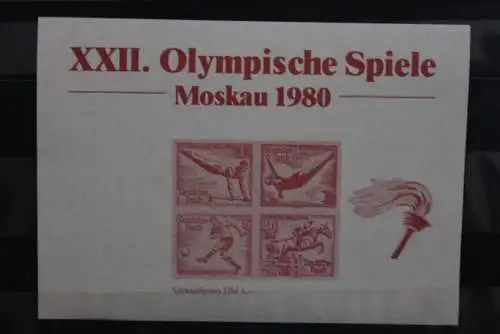 Vignette Olympische Spiele Moskau 1980, Rotdruck