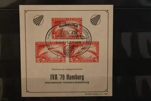 VIGNETTE "IVA '79 Hamburg", rot, Ausstellungsstempel