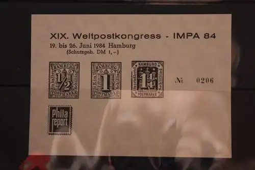 BRD 1984; IMPA 84; XIX. Weltpostkongress Hamburg