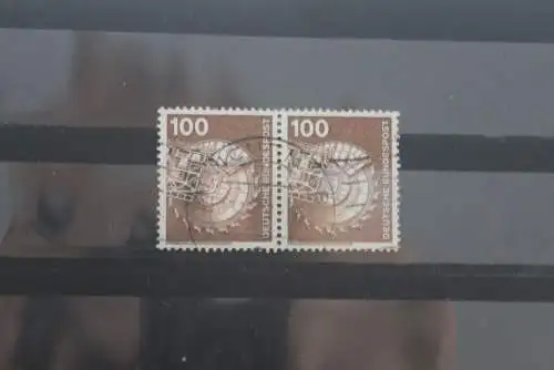 Deutschland 1975, Freimarken Industrie und Technik, waagerechtes Paar; 100 Pf, MiNr. 854, gestempelt