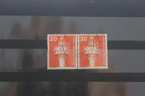 Deutschland 1975, Freimarken Industrie und Technik, waagerechtes Paar; 20 Pf, MiNr. 848, gestempelt