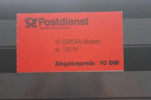 Deutschland, MH 30; Europa-Marken, Komplettes MH, gestempelt; Ersttagsstempel