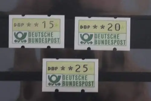 Deutschland 1981, ATM 1; 3 Stück mit total versetzter Zählnummer, MNH