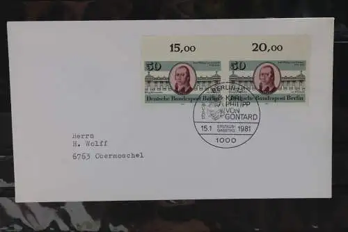 Berlin 1981; FDC: Karl Philipp von Gontard, MiNr. 639