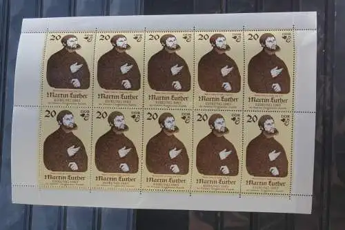 DDR 1982, Kleinbogen Martin Luther; MiNr. 2755, MNH