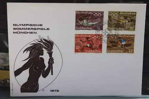 Liechtenstein, FDC Olympische Spiele München 1972