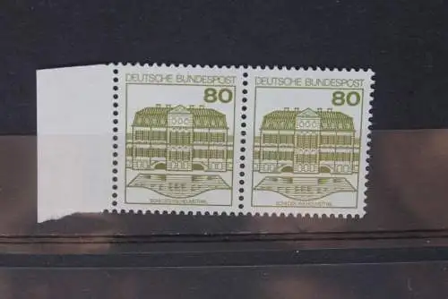 Deutschland; Freimarken: Burgen und Schlösser; MiNr.  1140, waagerechtes Paar,  MNH