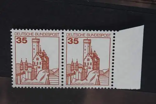 Deutschland; Freimarken: Burgen und Schlösser; MiNr.  1139, waagerechtes Paar,  MNH