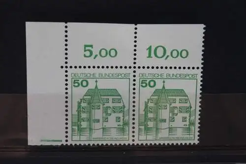 Deutschland; Freimarken: Burgen und Schlösser; MiNr.  1038, waagerechtes Paar,  MNH