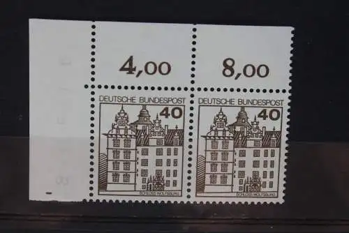 Deutschland; Freimarken: Burgen und Schlösser; MiNr.  1037, waagerechtes Paar,  MNH