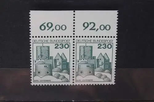 Deutschland; Freimarken: Burgen und Schlösser; MiNr.  999, waagerechtes Paar,  MNH