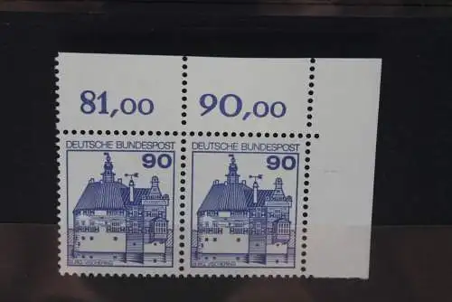 Deutschland; Freimarken: Burgen und Schlösser; MiNr.  997, waagerechtes Paar,  MNH