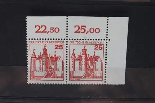 Deutschland; Freimarken: Burgen und Schlösser; MiNr.  996, waagerechtes Paar,  MNH