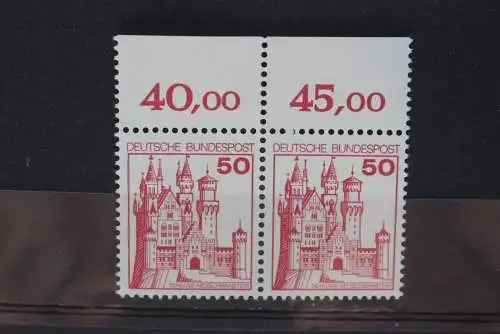 Deutschland; Freimarken: Burgen und Schlösser; MiNr.  916, waagerechtes Paar,  MNH