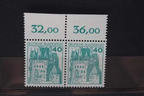 Deutschland; Freimarken: Burgen und Schlösser; MiNr.  915, waagerechtes Paar,  MNH