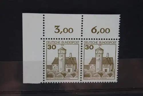 Deutschland; Freimarken: Burgen und Schlösser; MiNr.  914, waagerechtes Paar,  MNH